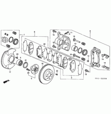 Front brake caliper guide (45235-S01-A01)