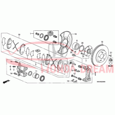 Front brake caliper guide (45235-S0A-003) - 5