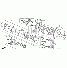 Front brake caliper guide (45235-S0A-003)