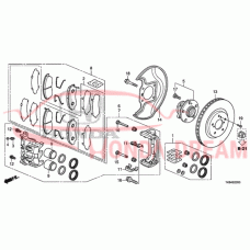 Front brake caliper guide (45235-S0K-A01) - 6