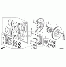 Front brake caliper guide (45235-S0K-A01)