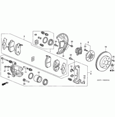 Front brake caliper guide (45235-S3Y-003)