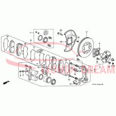 Front brake caliper guide (45235-SL0-003) - 5