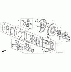 Front brake caliper guide (45235-SL0-003)