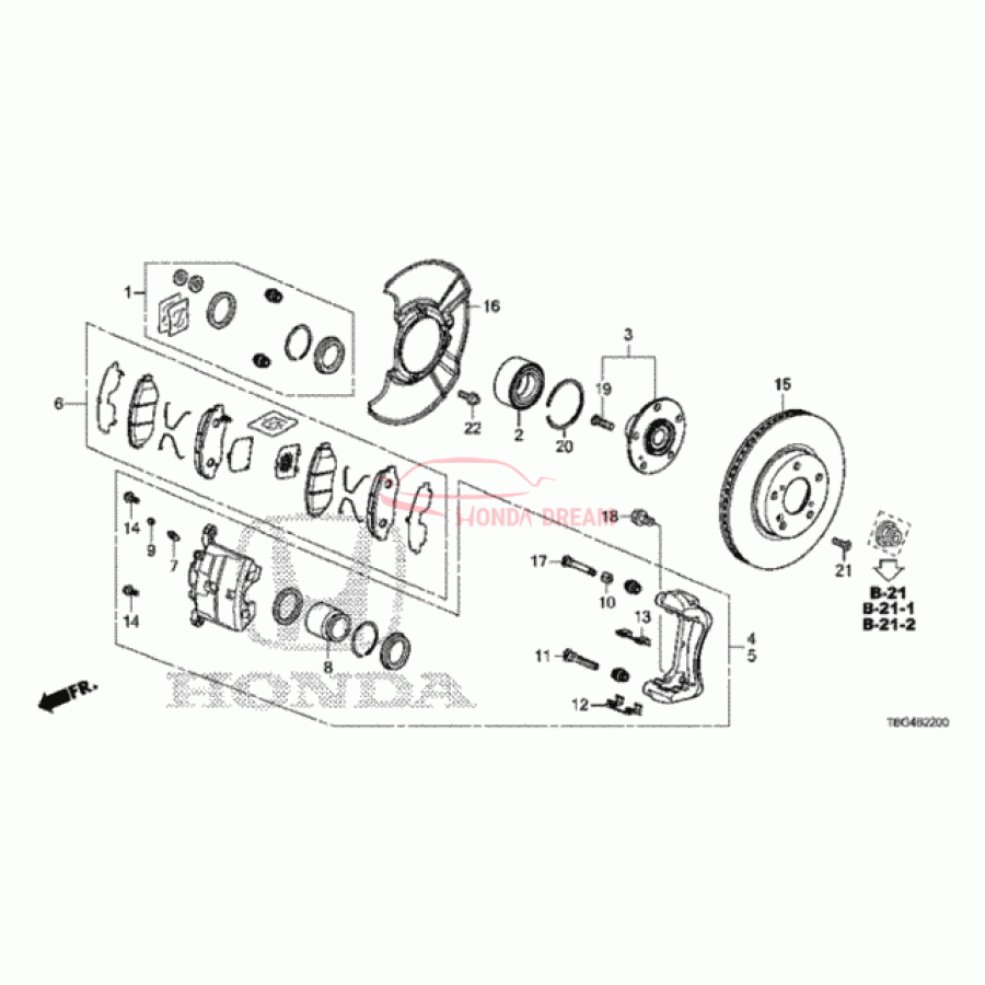 Clip, Front Abutment (45237-S9A-A01) - 1