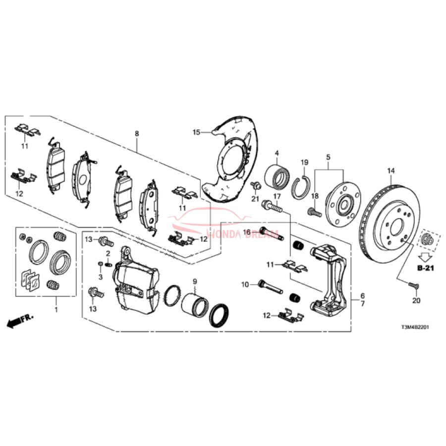 Clip, Front Abutment (45237-T3L-A31) - 1