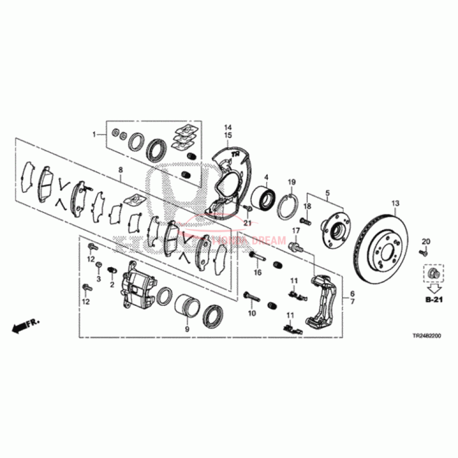 Clip, Front Abutment (45237-TF2-G01) - 1