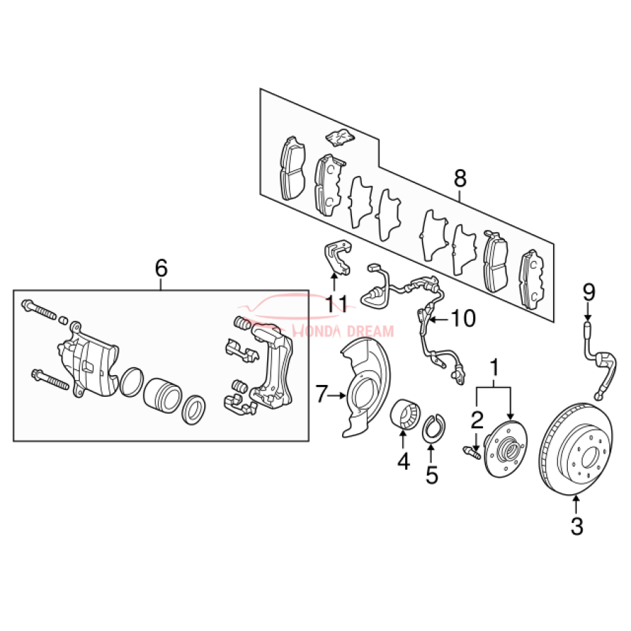 Disk, Front Brake (45251-S84-A01) - 3