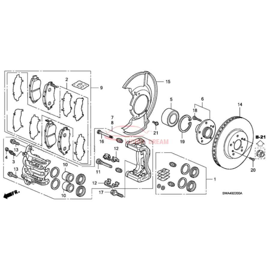 Disk, Front Brake (45251-SWA-A20) - 3