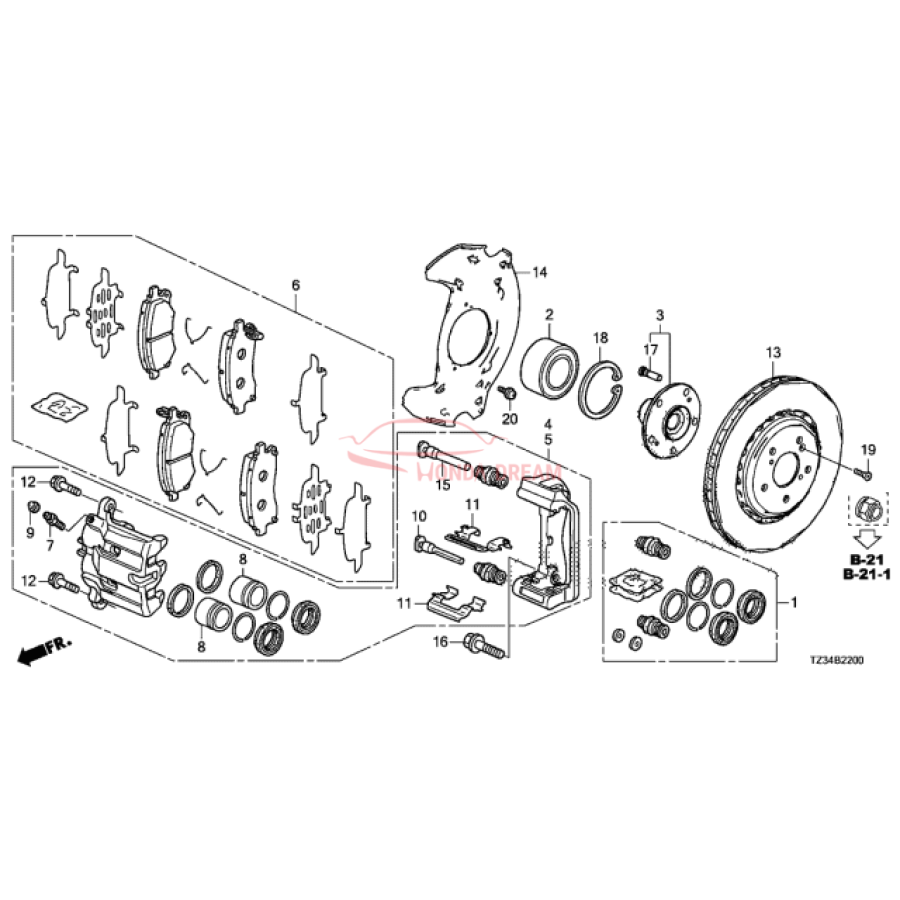 Disk, Front Brake (45251-TZ3-A00) - 2