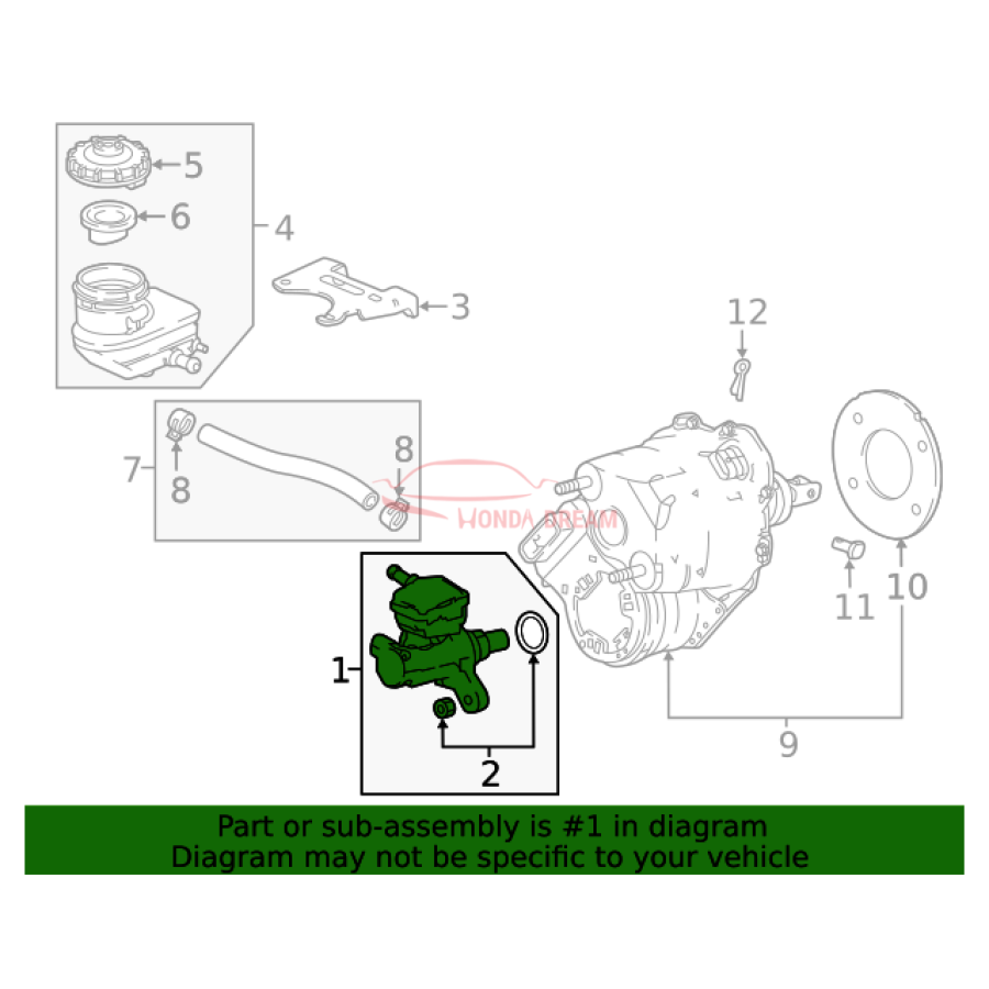 Master Cylinder Set (46101-TVA-A00) - 2