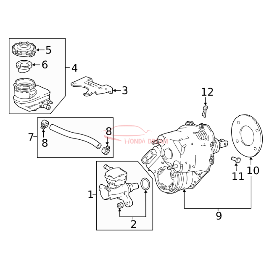 Master Cylinder Set (46101-TVA-A00) - 3