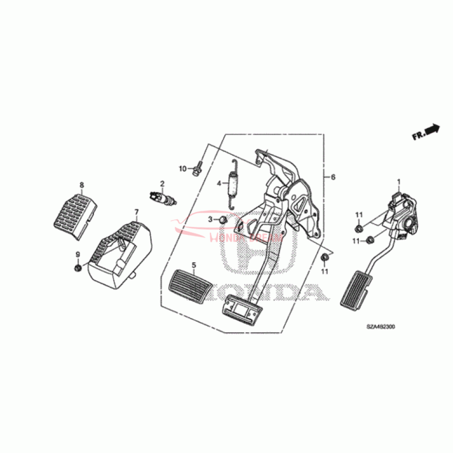 Pedal Assembly Brake (46600-SZA-A81) - 1