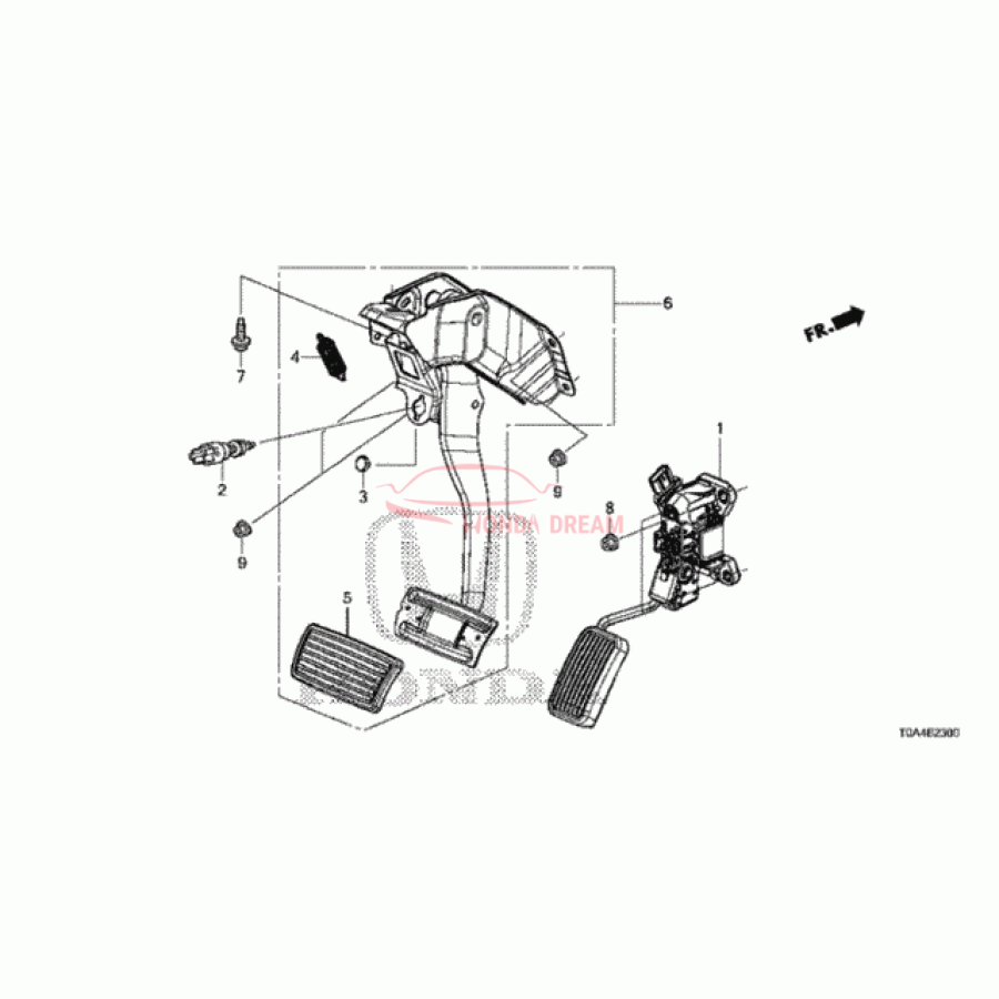 Pedal Assembly Brake (46600-T0A-A81) - 1