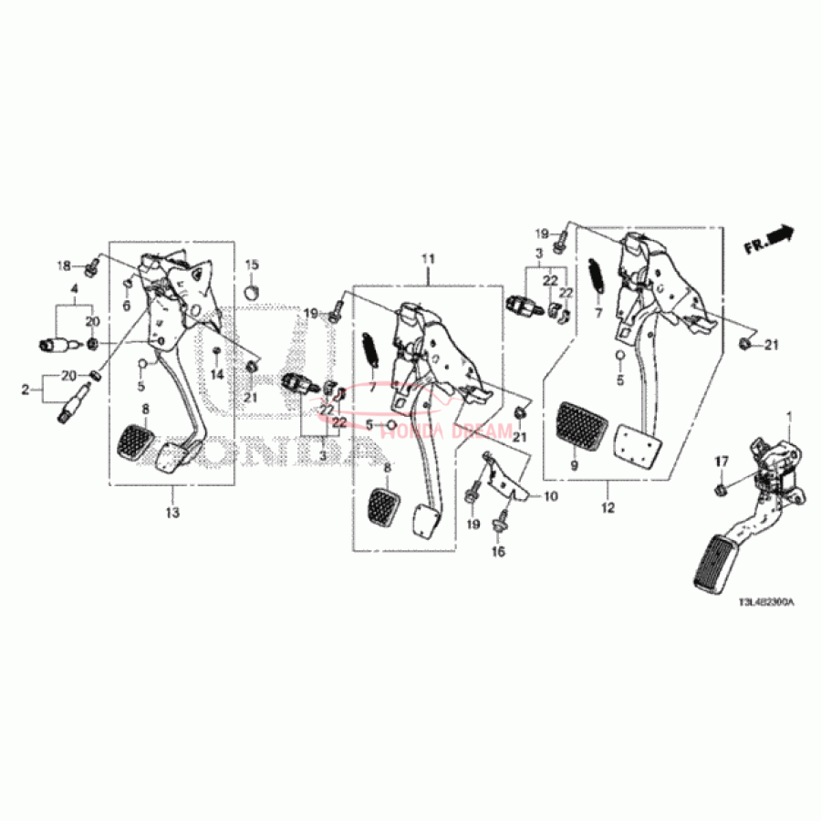 Pedal Assembly Brake (46600-T2A-A81) - 1