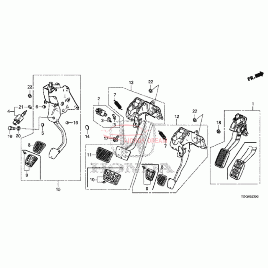 Pedal Assembly Brake (46600-TBA-A82) - 1