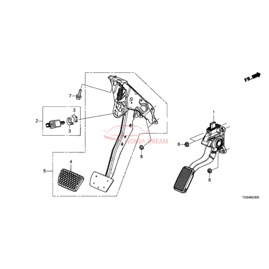 Pedal Assembly Brake (46600-TG7-R82) - 1