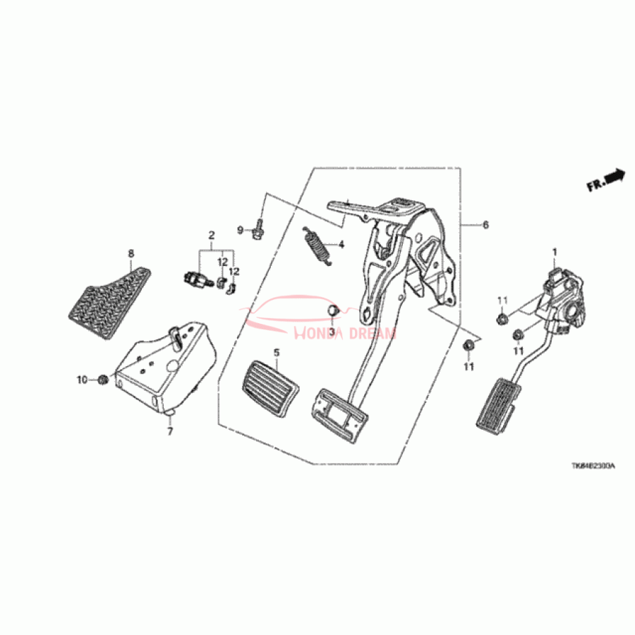 Pedal Assembly Brake (46600-TK8-A71) - 1