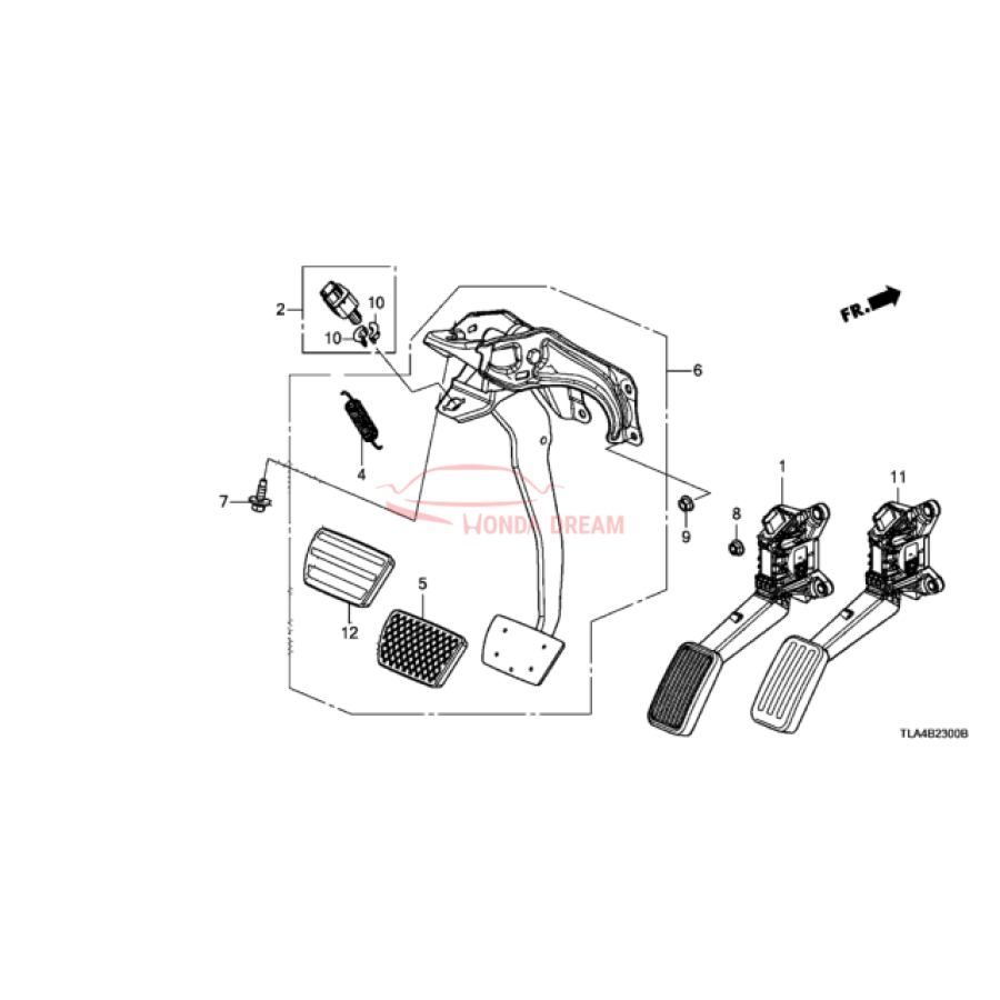 Pedal Assembly Brake (46600-TLA-A51) - 1