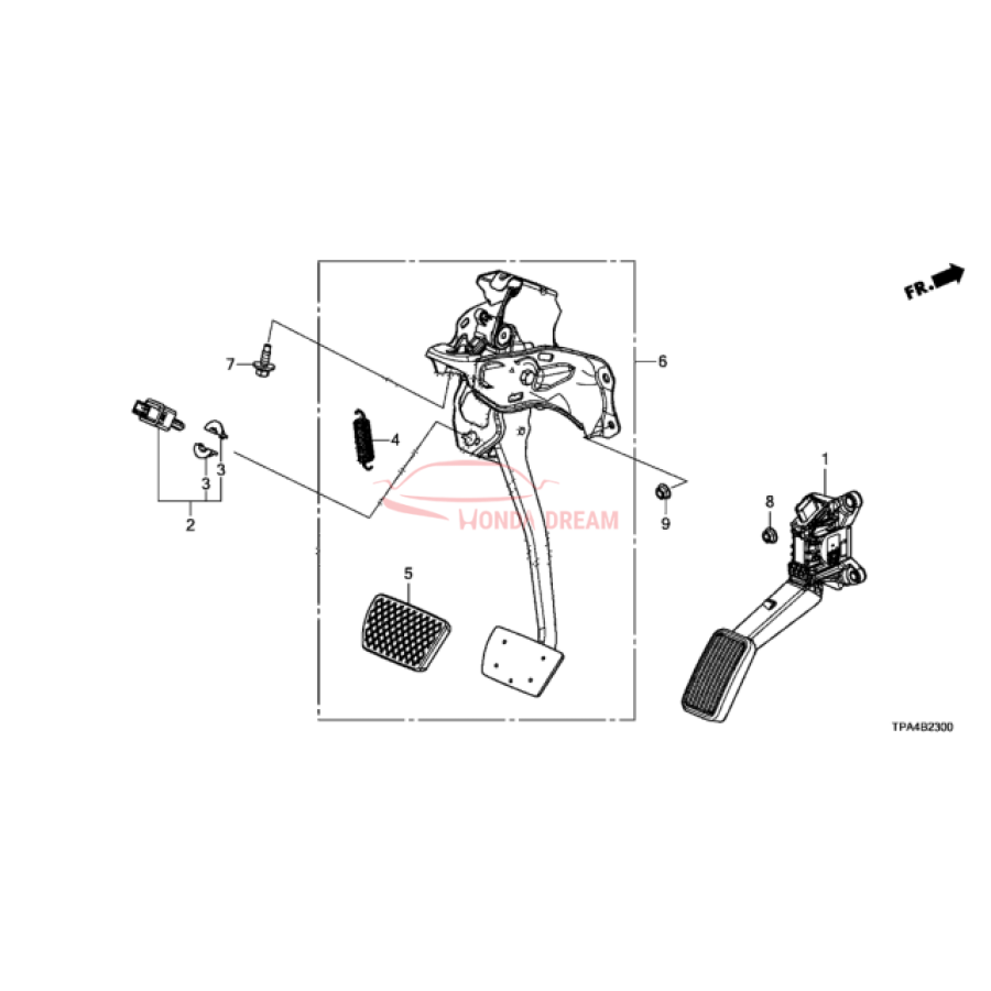 Pedal Assembly Brake (46600-TMB-H51) - 1