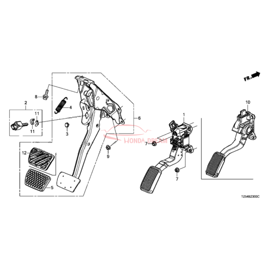 Pedal Assembly Brake (46600-TZ5-R82) - 1