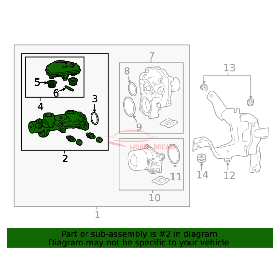 Brake Master Cylinder (46806-TMB-H00) - 2