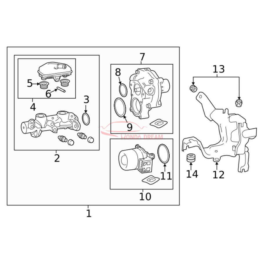 Brake Master Cylinder (46806-TMB-H00) - 3