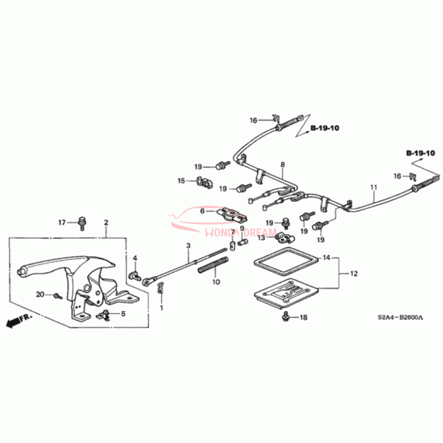 Wire, Passenger Side Parking Brake (47510-S2A-013) - 1