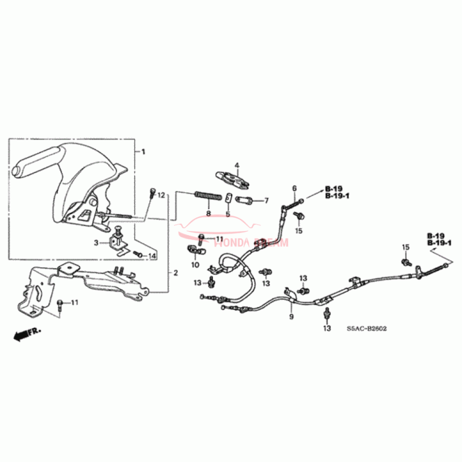 Wire, Passenger Side Parking Brake (47510-S5A-N01) - 1