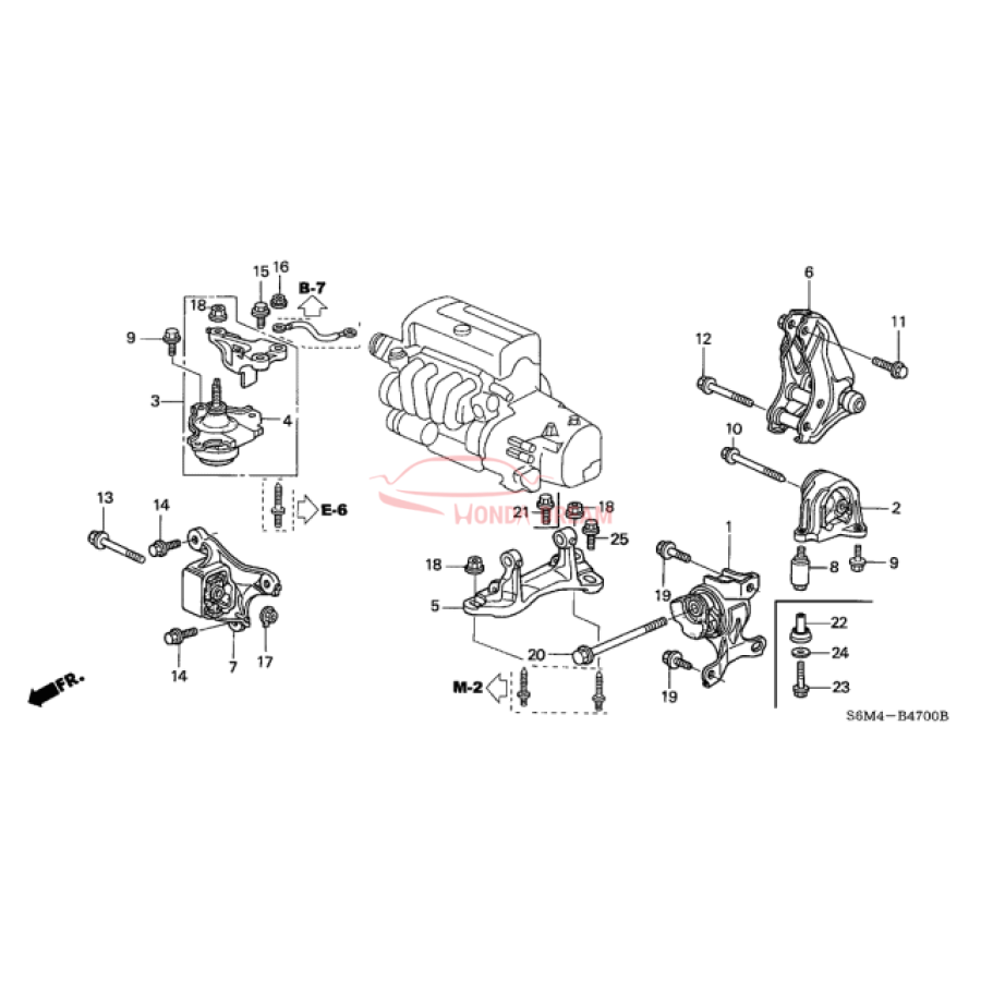 INS RUB ASSY,MTG (50810-S6M-003) - 1