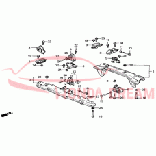 MTG RUB ASSY,RR E (50810-SH3-040) - 3