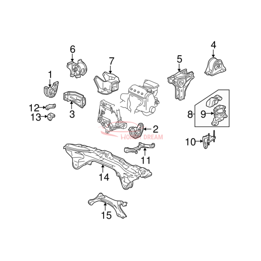 INS RUB ENG RR (M (50810-SR3-030) - 3