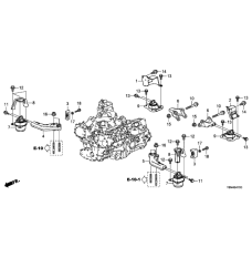 MTG RUB ASSY,ENG (50810-T6N-A01)