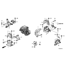 MTG ASSY,ENG RR (50810-TX4-A00)