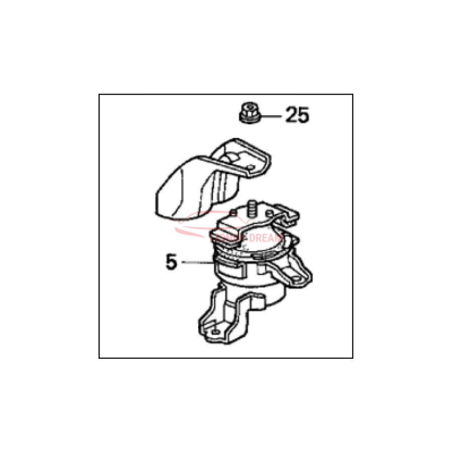 Mounting Engine Right (50820-S04-013) - 3