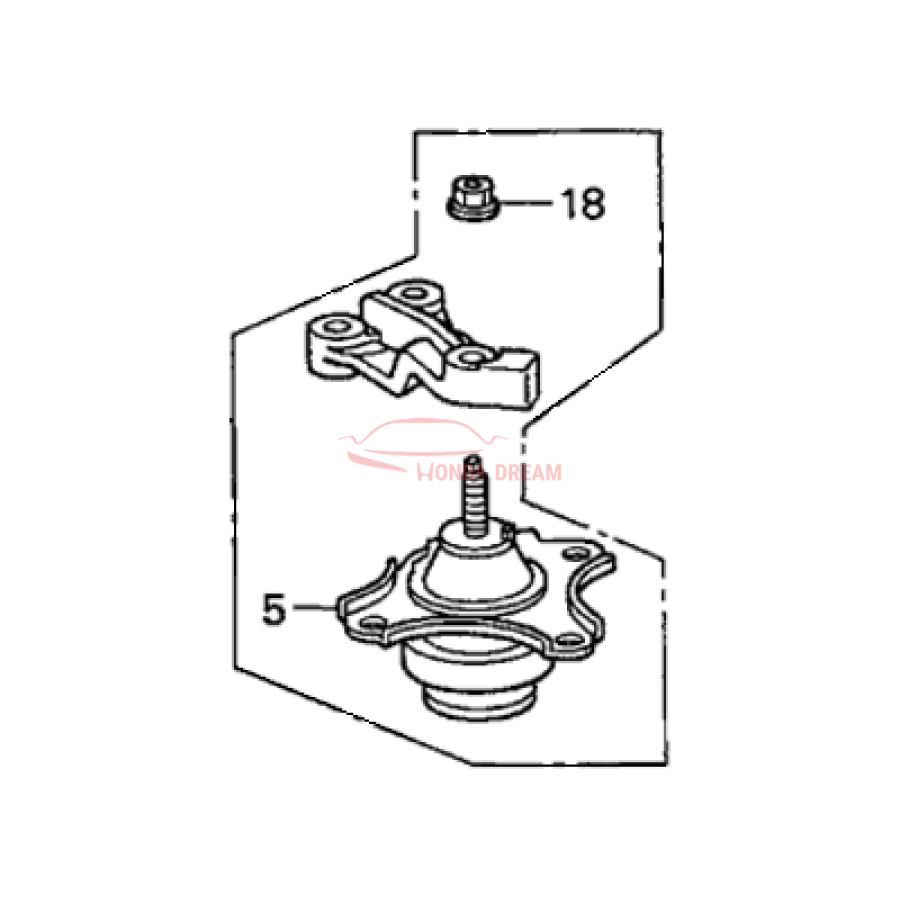 Mounting Engine Right (50820-S5A-A07) - 1