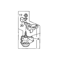 Mounting Engine Right (50820-S6E-E01)