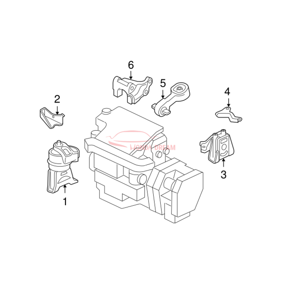 Mounting Engine Right (50820-SNC-043) - 3