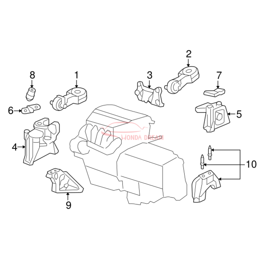 Mounting Engine Right (50820-SXS-A01) - 3