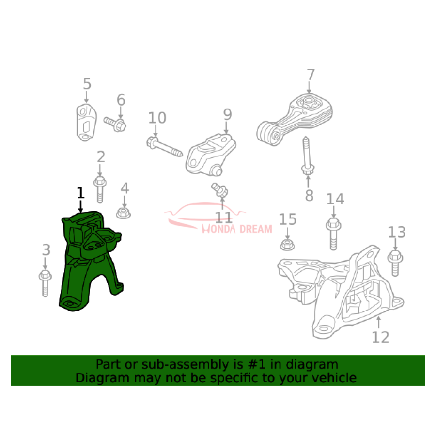 Mounting Engine Right (50820-TBA-A04) - 2