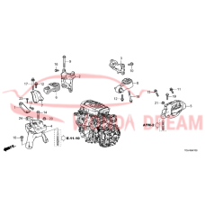 Mounting Engine Right (50820-TGV-A01) - 3