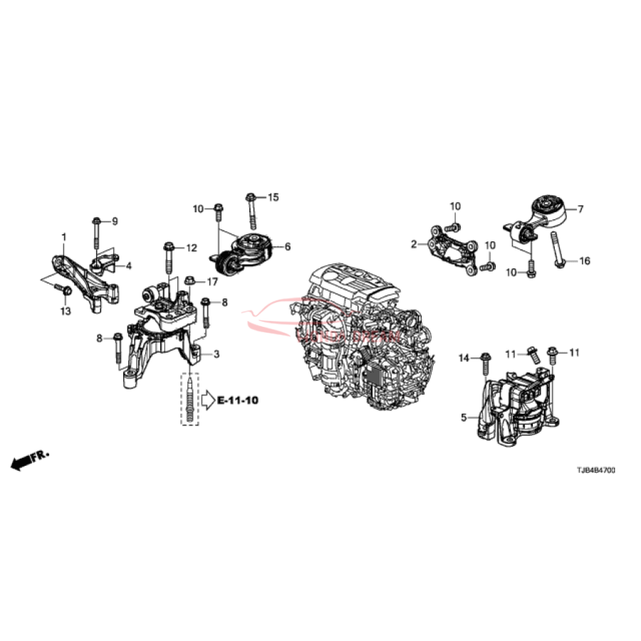 Mounting Engine Right (50820-TJB-A02) - 2