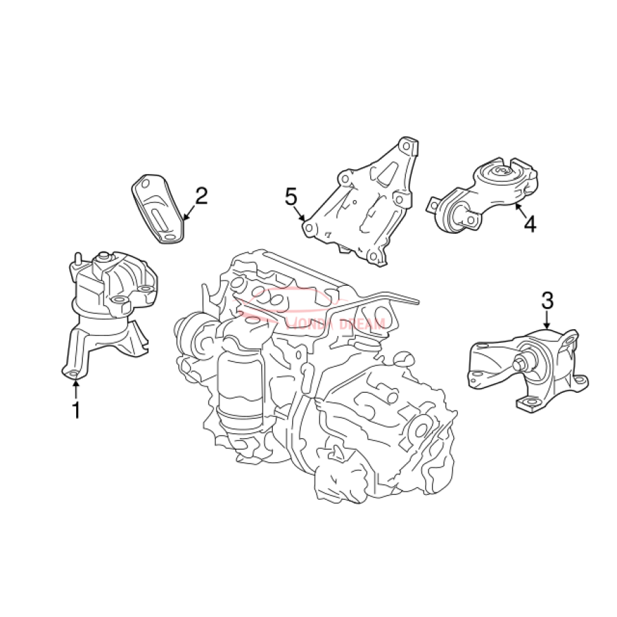 Mounting Engine Right (50820-TR0-A71) - 3