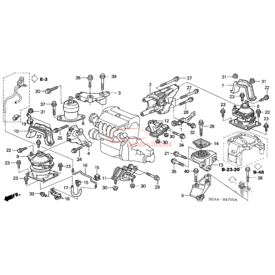 Mounting Engine Front  (50830-SEA-E12) - 1