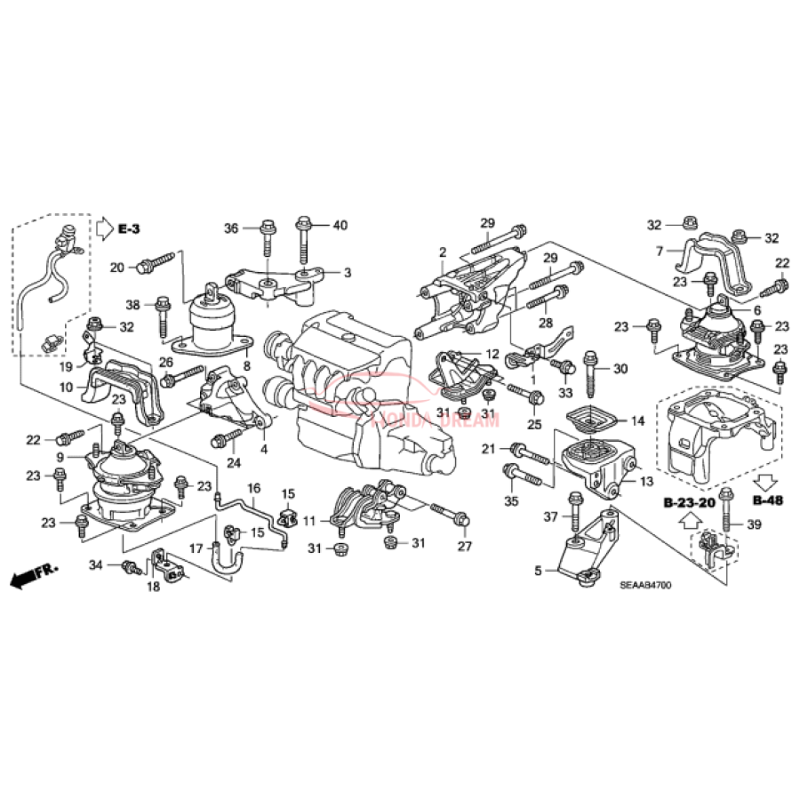 Mounting Engine Front  (50830-SEA-E14) - 2