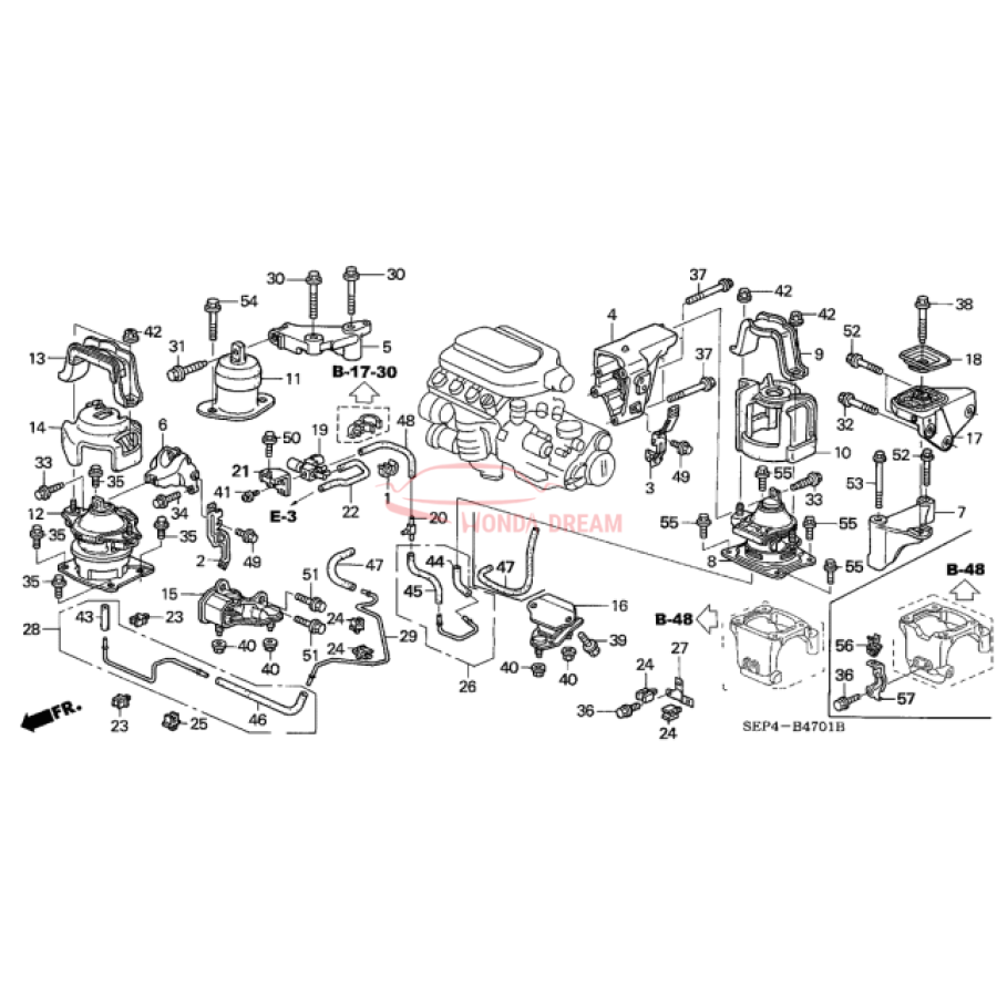 Mounting Engine Front  (50830-SEP-A21) - 2