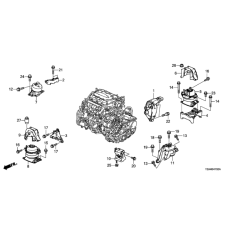 Опора двигуна передня (50830-T2G-A01)