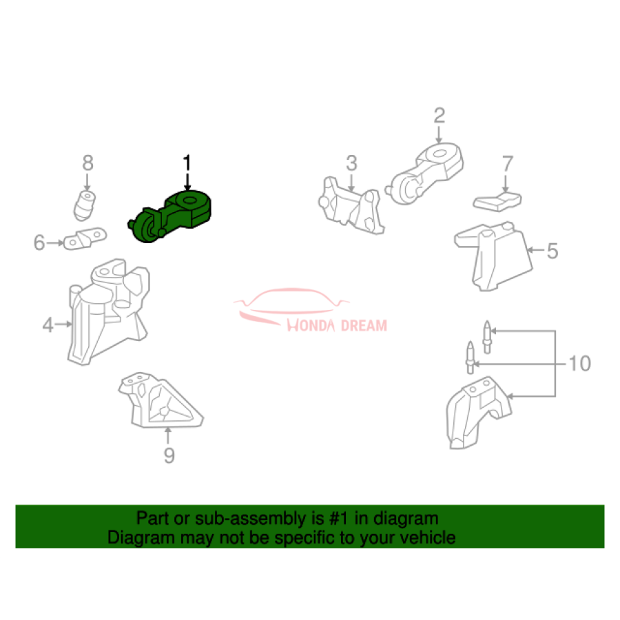 Torque rod upper right (50880-SWA-A81) - 2