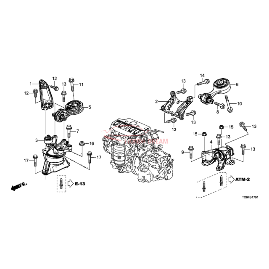 ROD, LOWER TORQUE (50890-TV1-E81) - 2