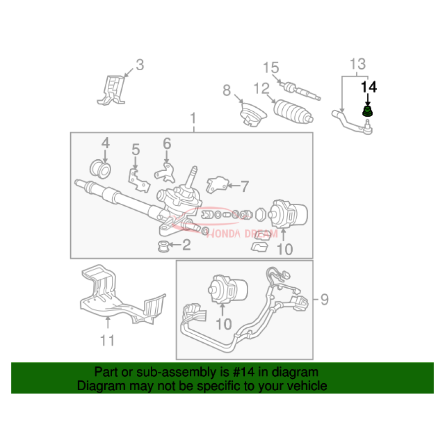 Boot, Tie Rod End (52362-S30-003) - 2